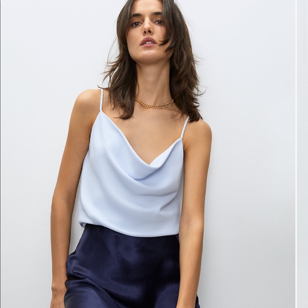 Aritzia Babaton Cowlneck Camisole Tank XS GLIMMER